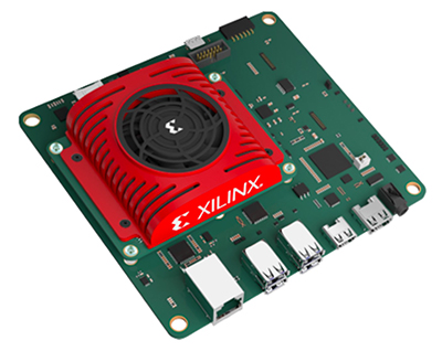 Ilustracja przedstawiająca zestaw startowy Kria KV260 vision AI firmy AMD Xilinx
