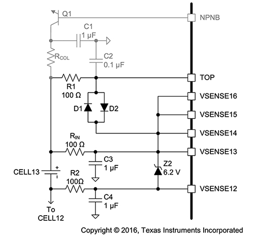 Schemat układu scalonego bq76PL455A firmy Texas Instruments