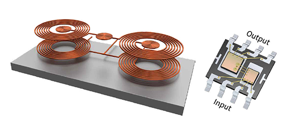 Ilustracja przedstawiająca zastrzeżony transformator bezrdzeniowy firmy Infineon Technologies