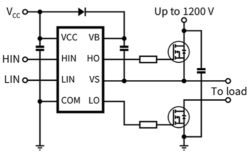 Diagram przedstawiający dwa przełączniki sterowane naprzemiennie