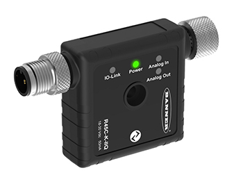 Ilustracja przedstawiająca konwerter IO-Link R45C-K-IIQ firmy Banner Engineering