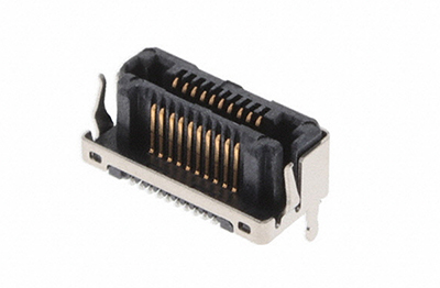 Ilustracja przedstawiająca złącze LSHM-110-02.5-L-DV-A-S-K-TR firmy Samtec, przeznaczone do montażu powierzchniowego