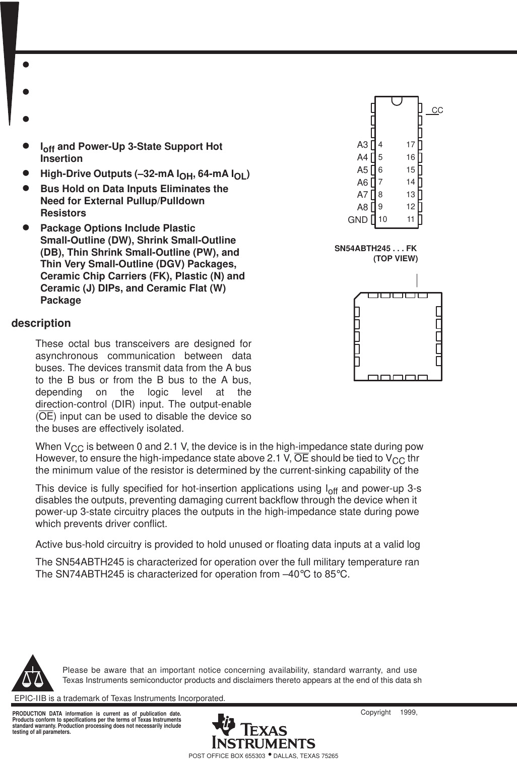 Sn54 74abth245 Datasheet By Texas Instruments Digi Key Electronics Sn54 74abth245 Datasheet By Texas Instruments Digi Key Electronics