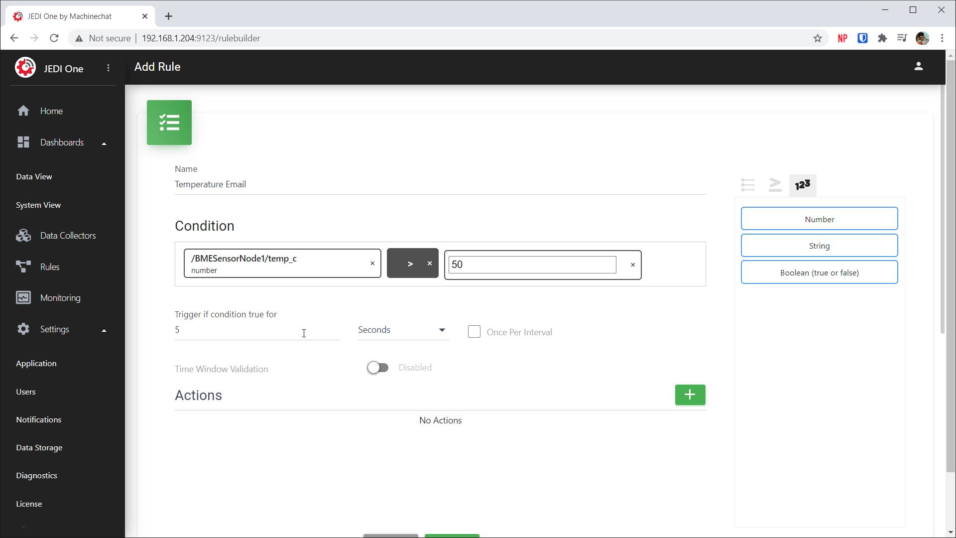 Rules and notifications in Jedi One